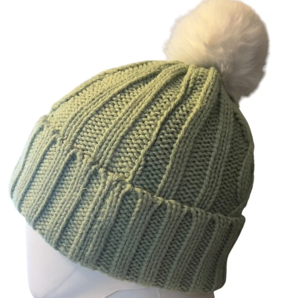 Pokemon‎ Pikachu Electric Type Green Cuff PomPom Hat 2024 Creatures Nintendo TM